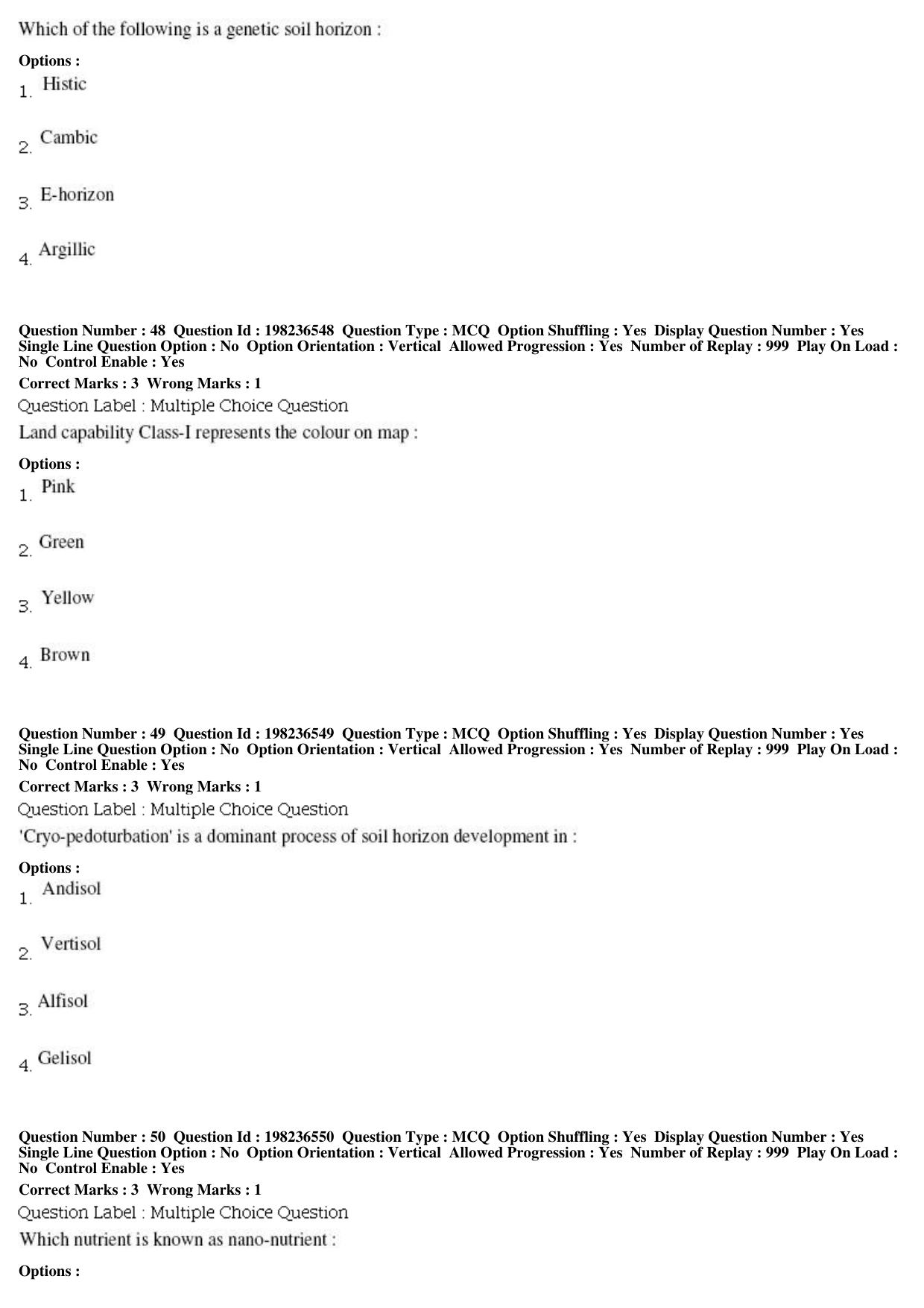 BHU RET Soil Sc. Agri Chem. 2019 Question Paper  - Page 18