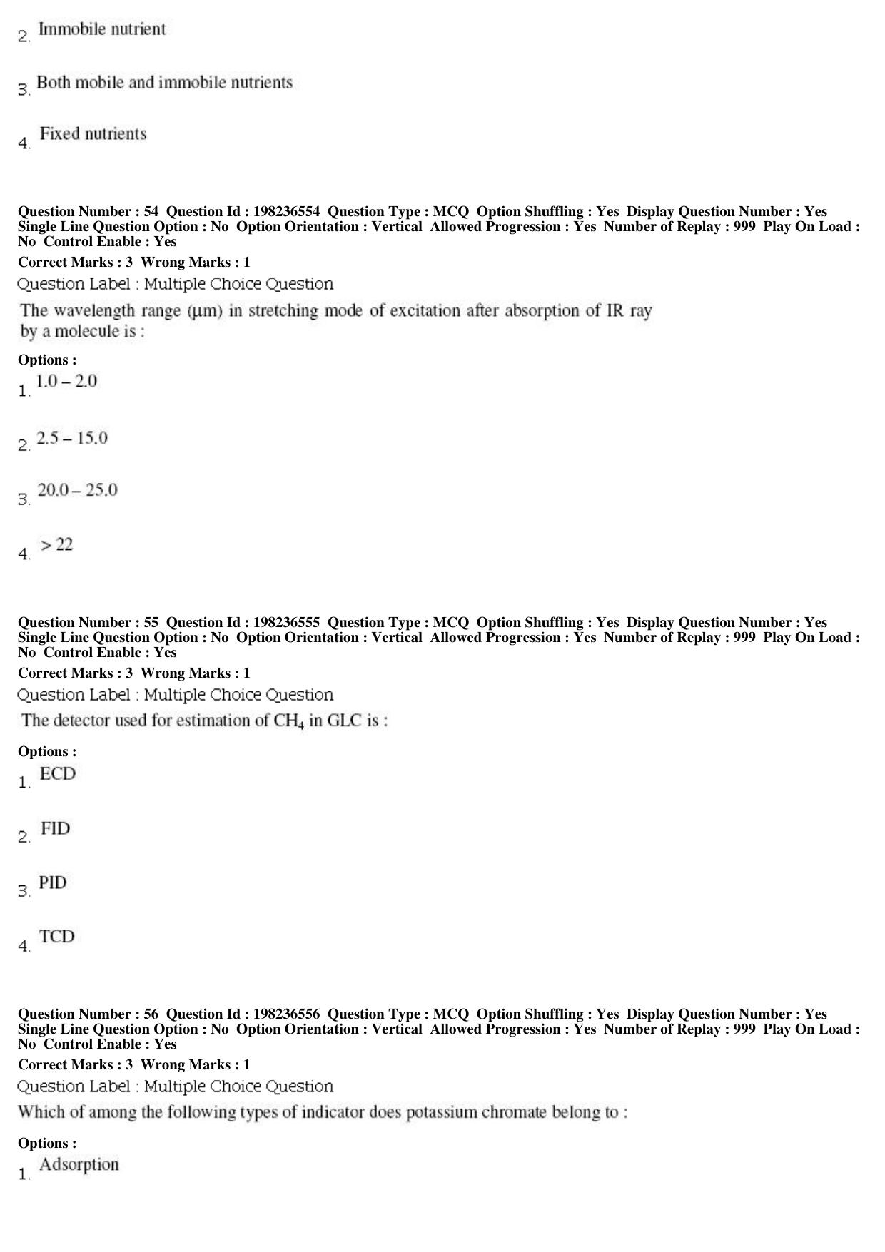 BHU RET Soil Sc. Agri Chem. 2019 Question Paper  - Page 20