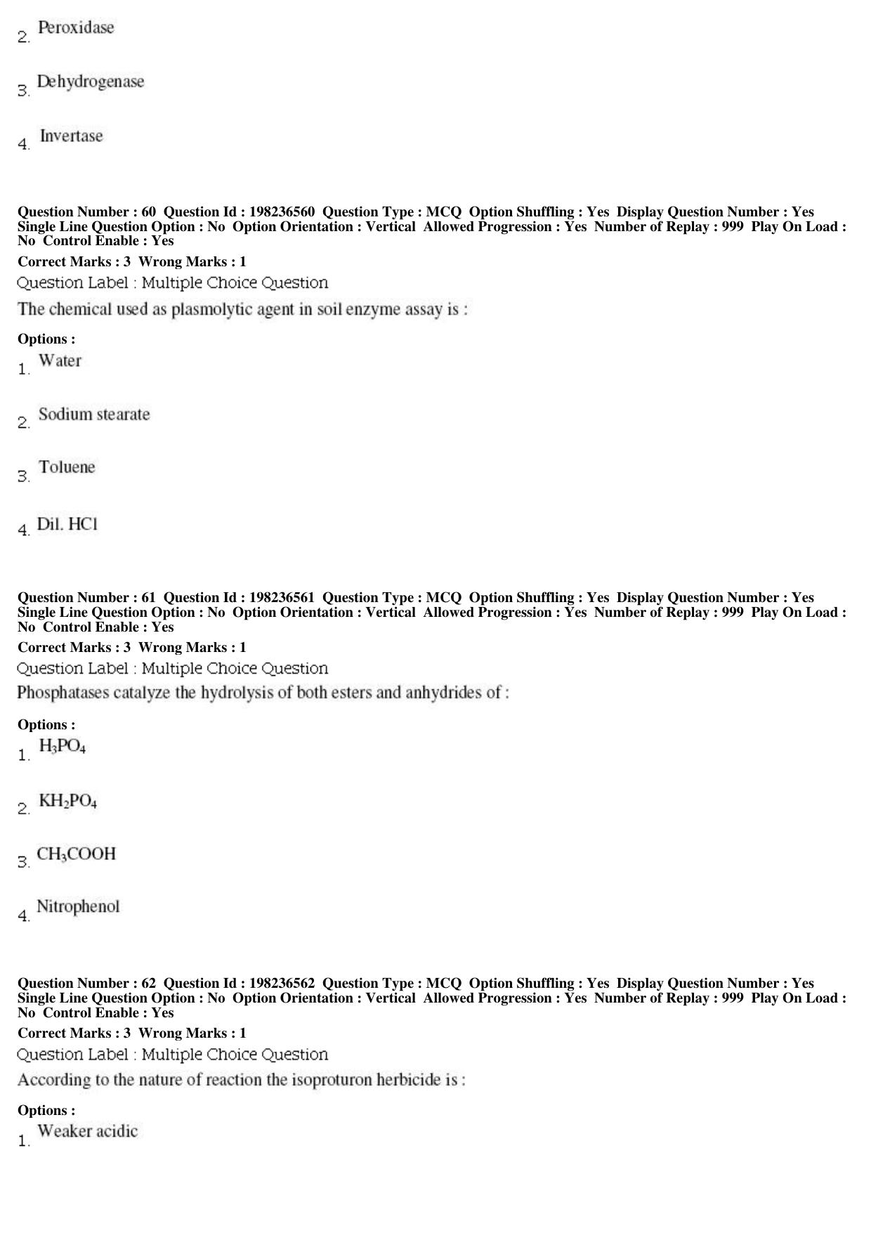 BHU RET Soil Sc. Agri Chem. 2019 Question Paper  - Page 22