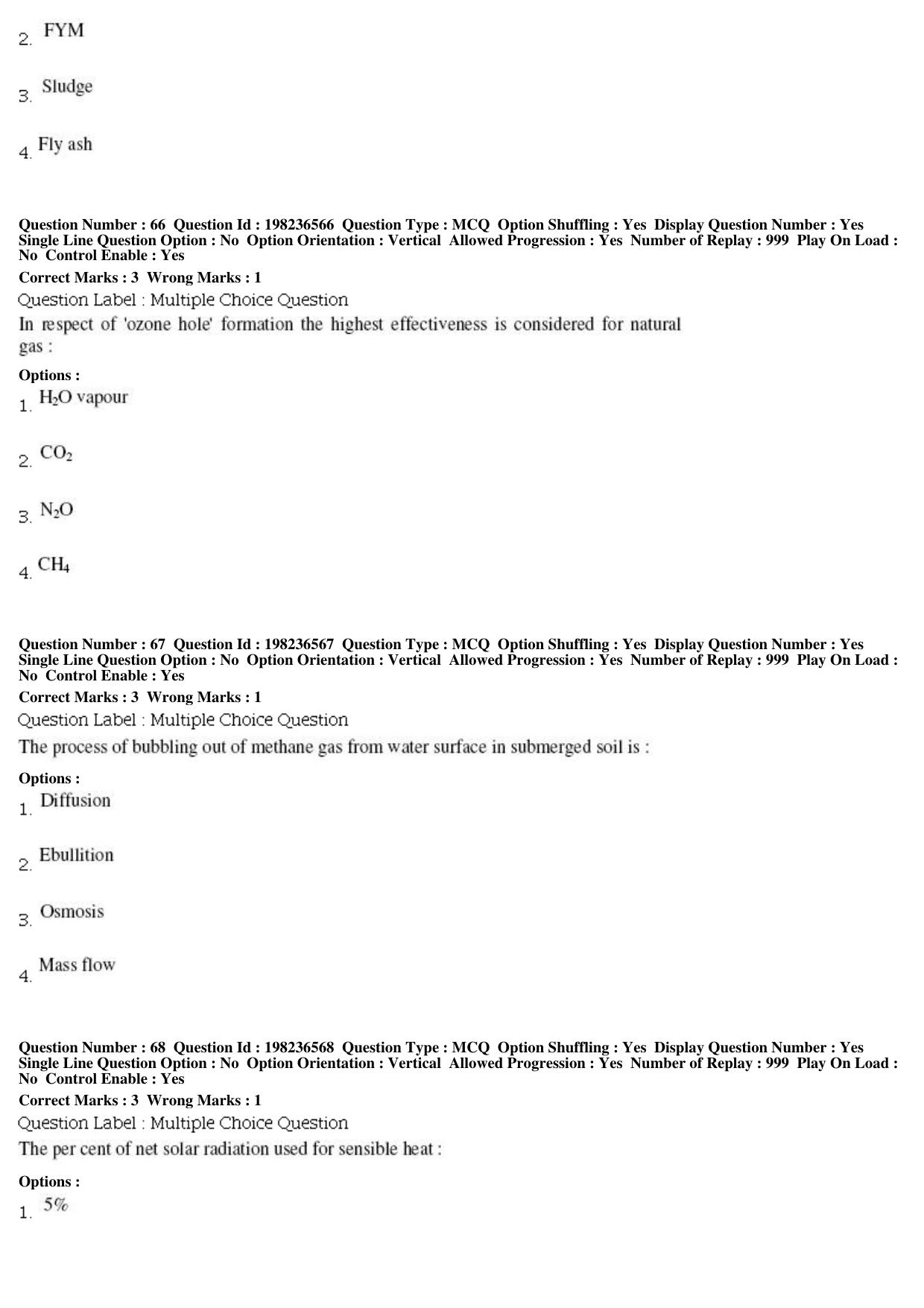 BHU RET Soil Sc. Agri Chem. 2019 Question Paper  - Page 24