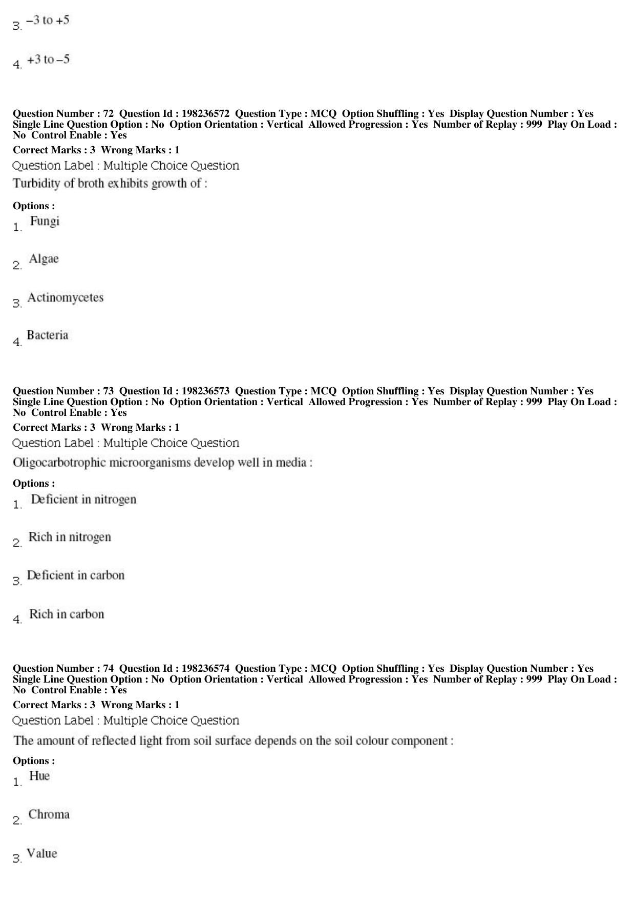 BHU RET Soil Sc. Agri Chem. 2019 Question Paper  - Page 26