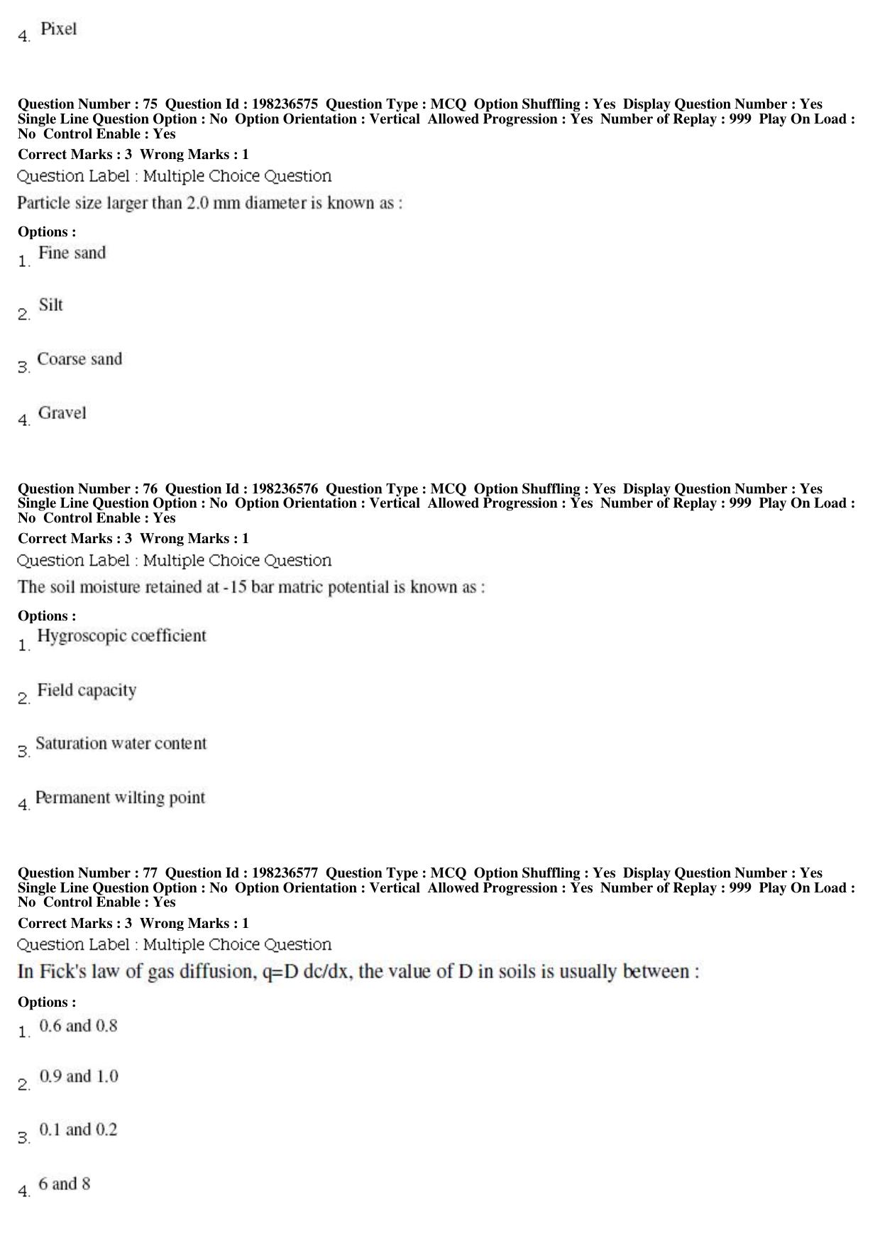 BHU RET Soil Sc. Agri Chem. 2019 Question Paper  - Page 27