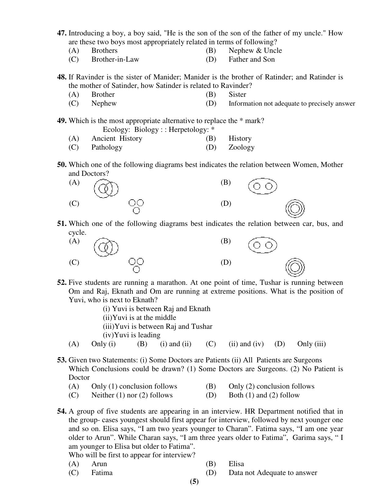Chandigarh B.Ed 2019 Question Paper - Set D - Page 5
