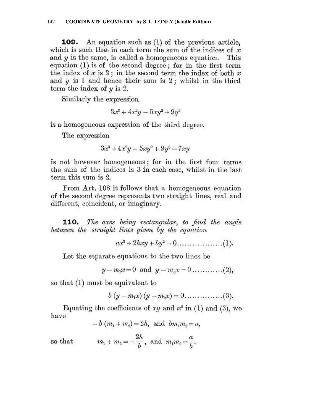 Chapter 6: On Equations Representing Two or More Straight Lines - SL Loney Solutions: The Elements of Coordinate Geometry - Page 3
