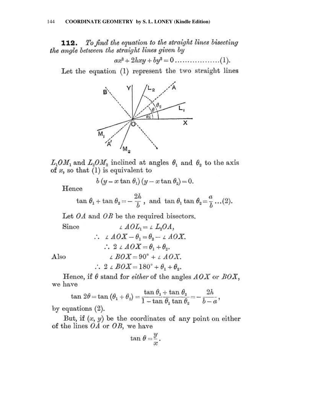 Chapter 6: On Equations Representing Two or More Straight Lines - SL Loney Solutions: The Elements of Coordinate Geometry - Page 5