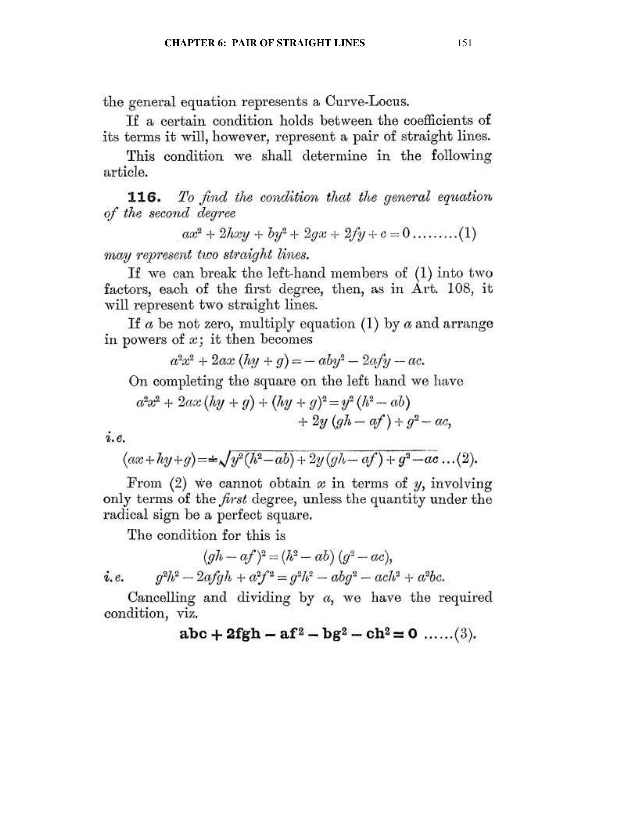 Chapter 6: On Equations Representing Two or More Straight Lines - SL Loney Solutions: The Elements of Coordinate Geometry - Page 12