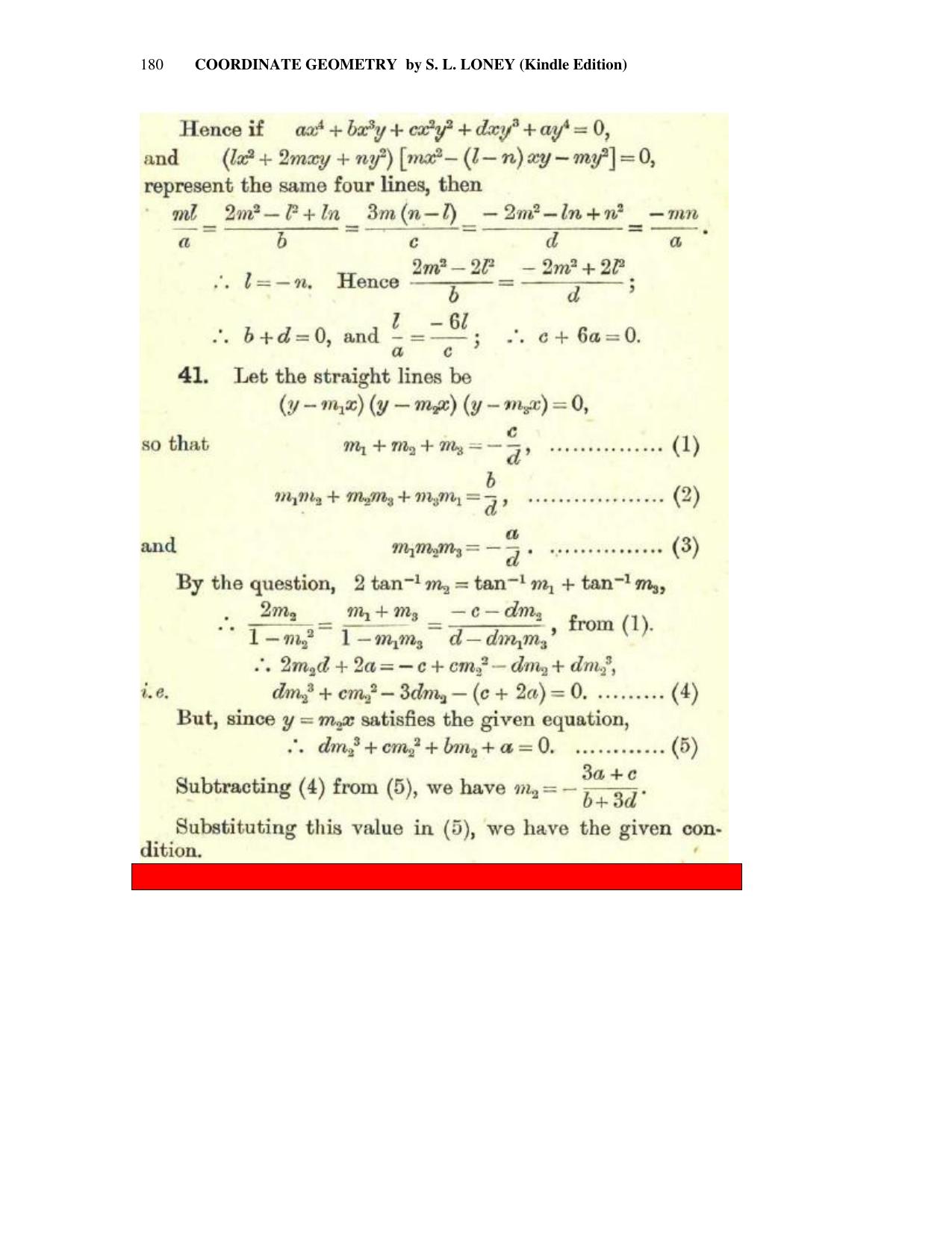 Chapter 6: On Equations Representing Two or More Straight Lines - SL Loney Solutions: The Elements of Coordinate Geometry - Page 41