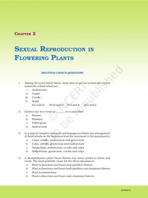 NCERT Exemplar Book for Class 12 Biology: Chapter 2 Sexual Reproduction in Flowering Plants
