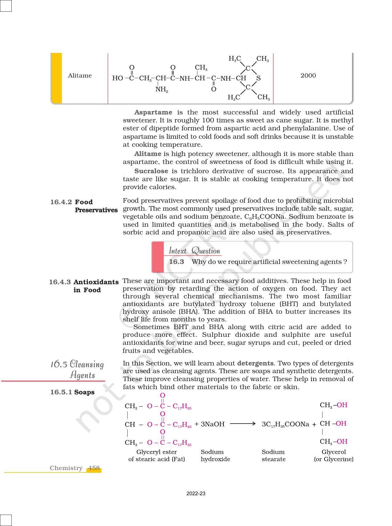 NCERT Book for Class 12 Chemistry Chapter 16 Chemistry in Everyday Life - Page 12