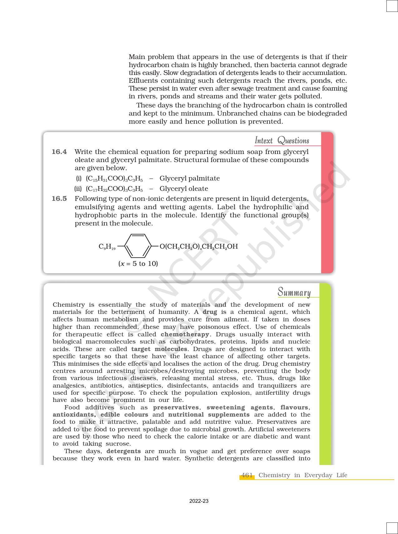 NCERT Book for Class 12 Chemistry Chapter 16 Chemistry in Everyday Life - Page 15