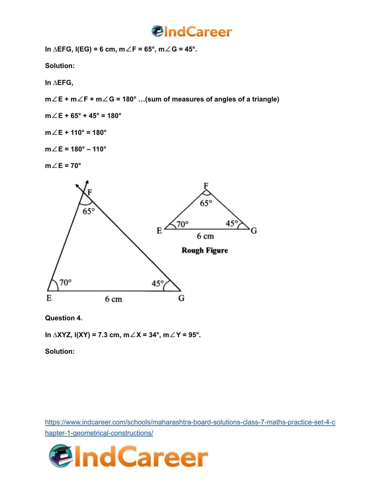 Maharashtra Board Solutions Class 7-Maths (Practice Set 4): Chapter 1- Geometrical Constructions - Page 4