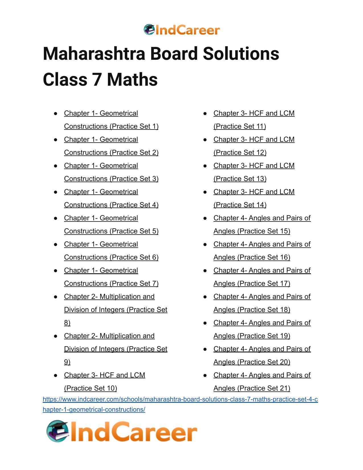 Maharashtra Board Solutions Class 7-Maths (Practice Set 4): Chapter 1- Geometrical Constructions - Page 7