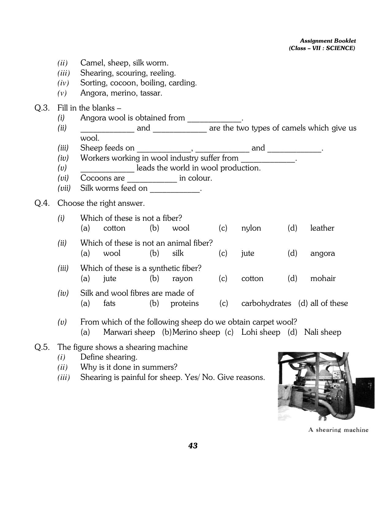CBSE Worksheets for Class 7 Science All Chapters Assignment - Page 31