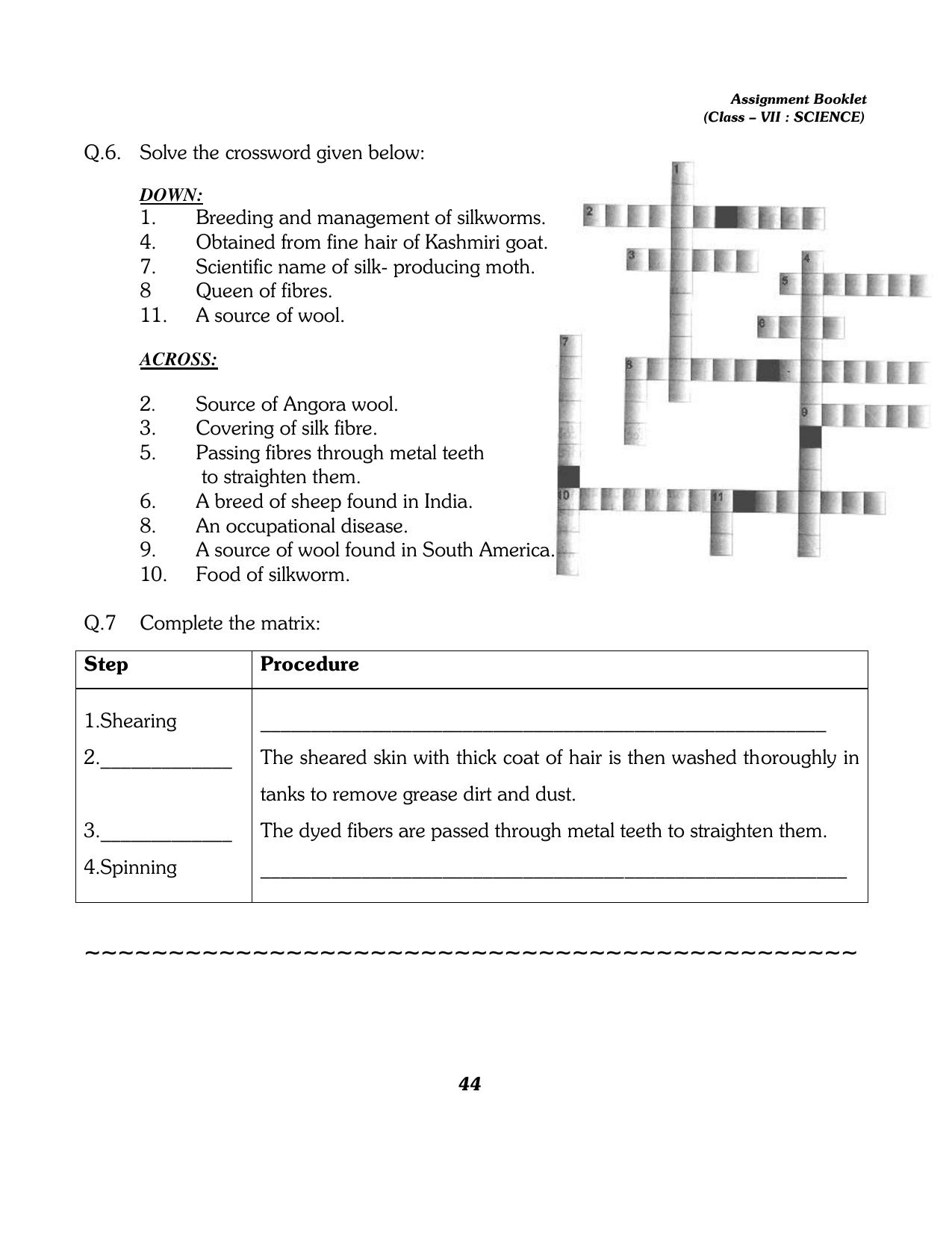 CBSE Worksheets for Class 7 Science All Chapters Assignment - Page 32