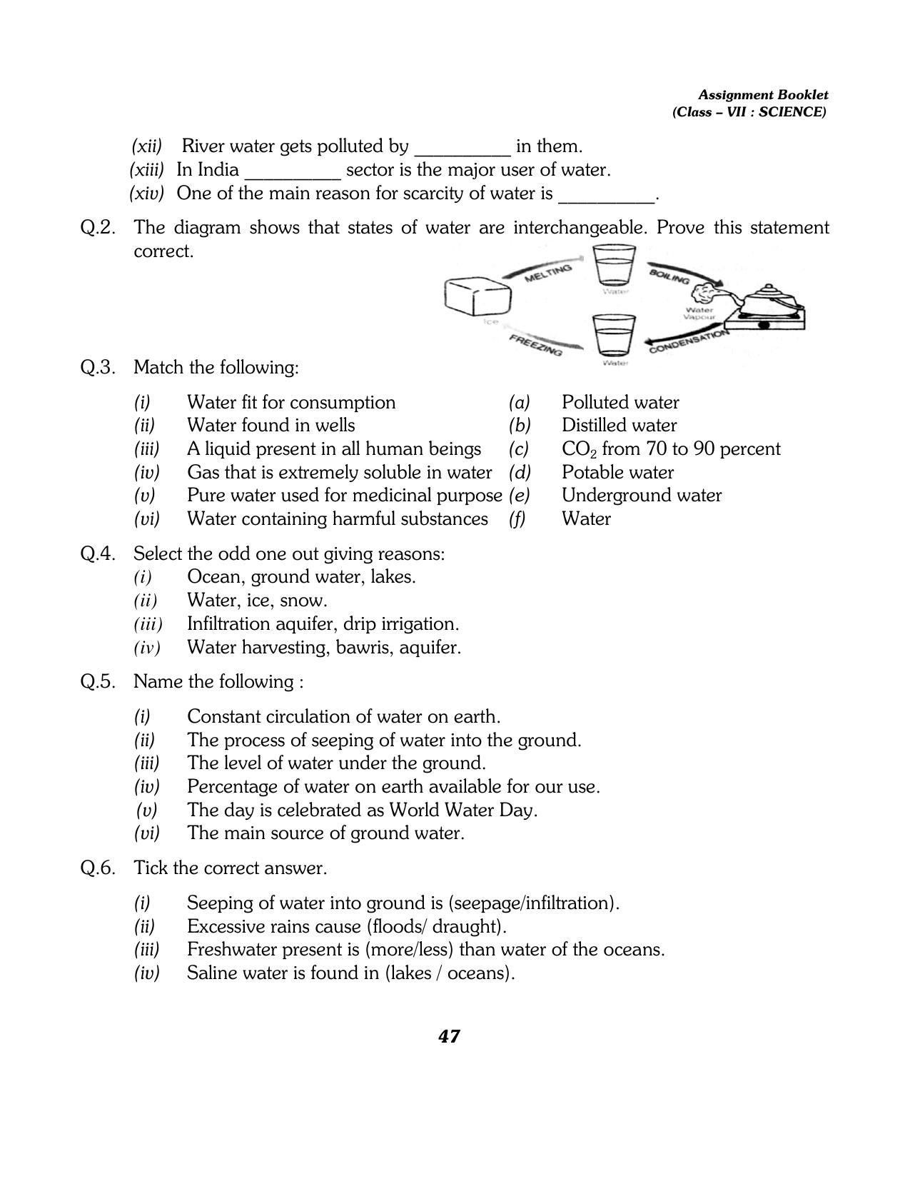 CBSE Worksheets for Class 7 Science All Chapters Assignment - Page 35