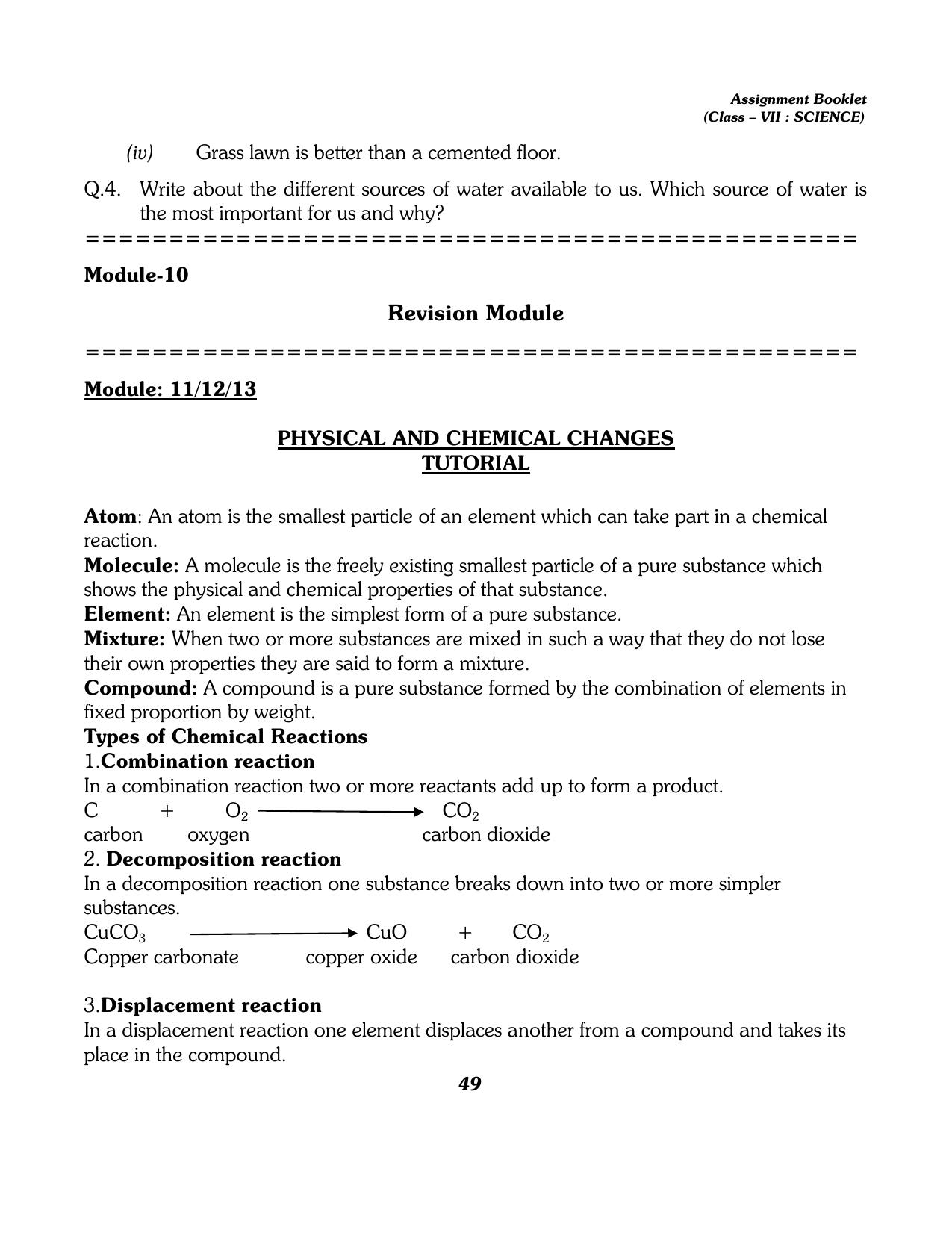 CBSE Worksheets for Class 7 Science All Chapters Assignment - Page 37