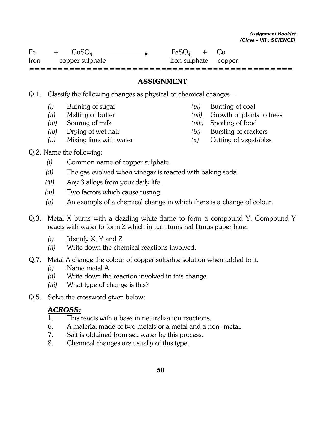 CBSE Worksheets for Class 7 Science All Chapters Assignment - Page 38