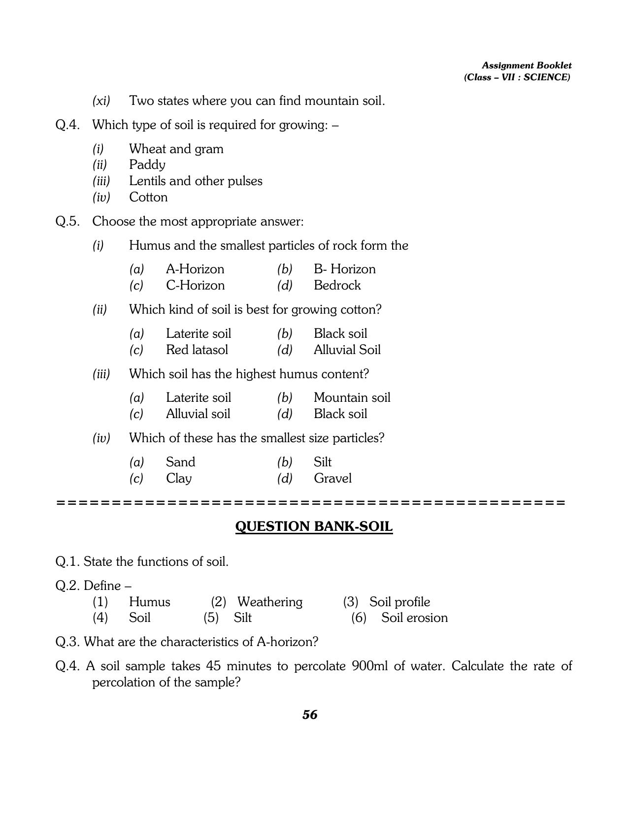 CBSE Worksheets for Class 7 Science All Chapters Assignment - Page 44