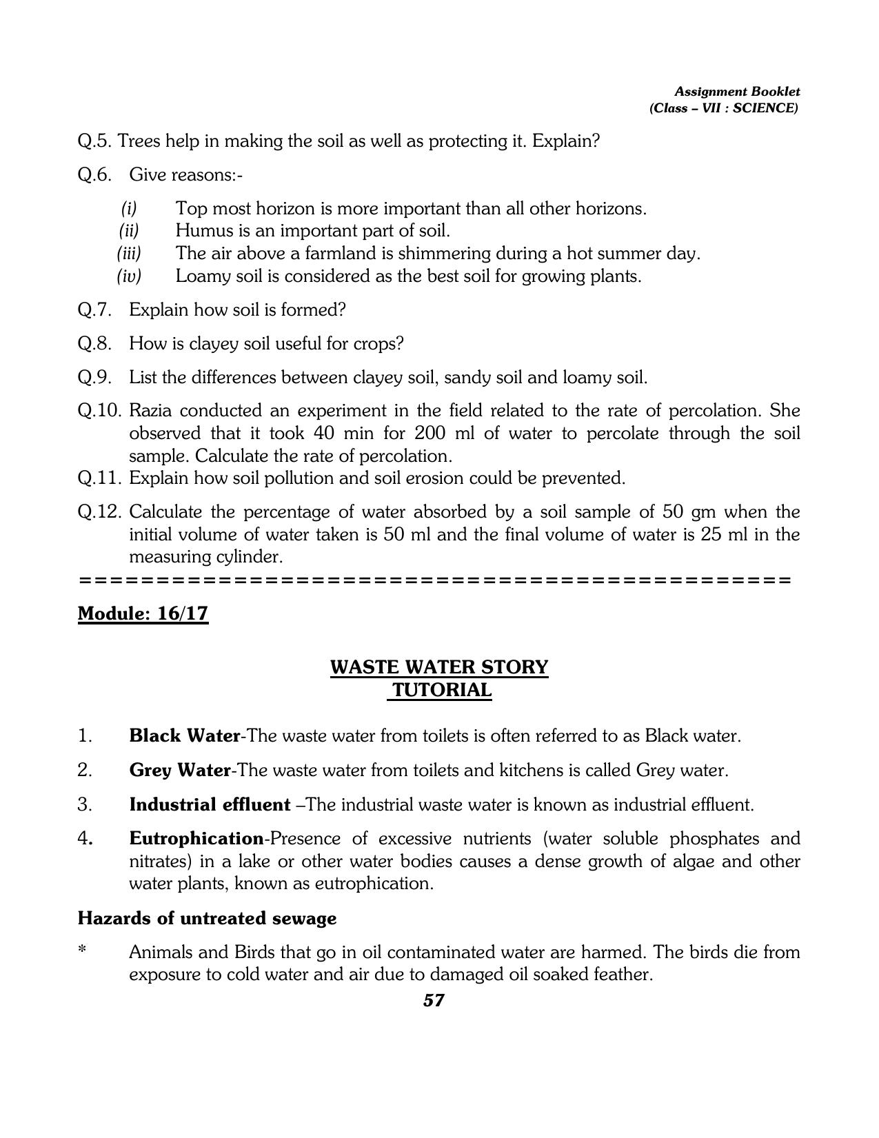 CBSE Worksheets for Class 7 Science All Chapters Assignment - Page 45