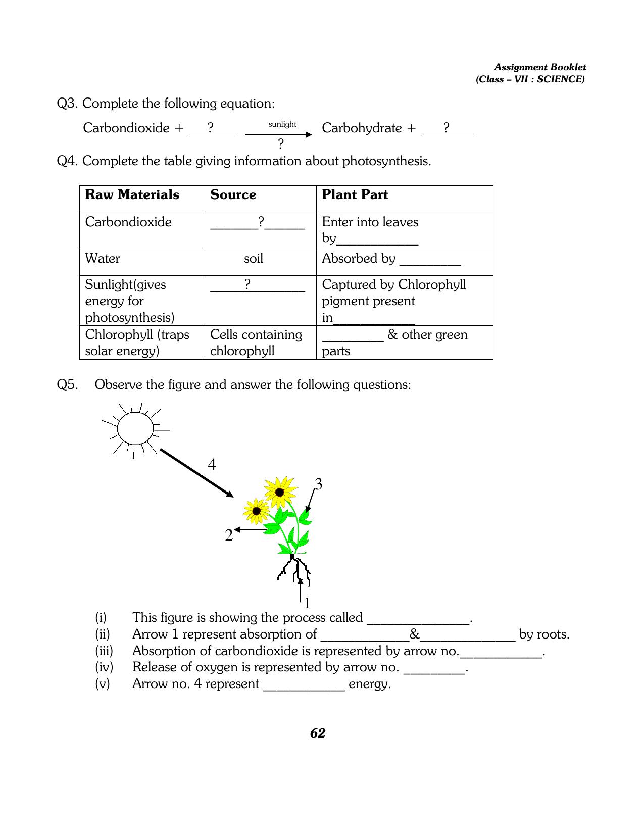 CBSE Worksheets for Class 7 Science All Chapters Assignment - Page 50