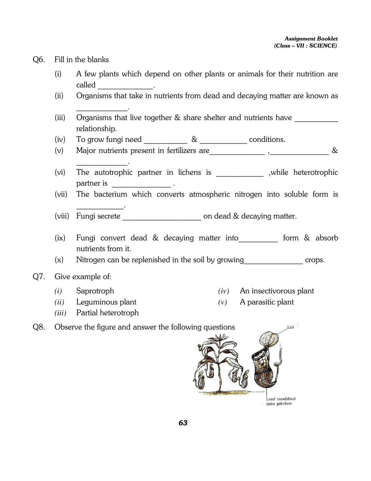 CBSE Worksheets for Class 7 Science All Chapters Assignment - Page 51