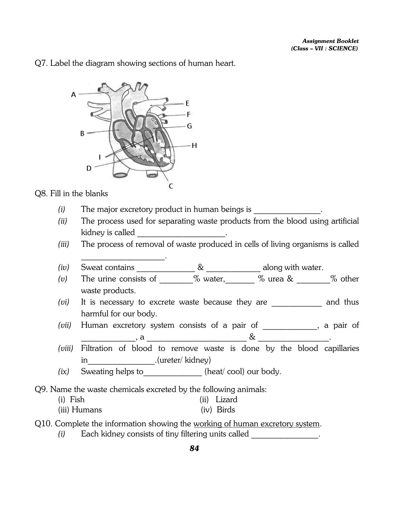 CBSE Worksheets for Class 7 Science All Chapters Assignment - Page 72