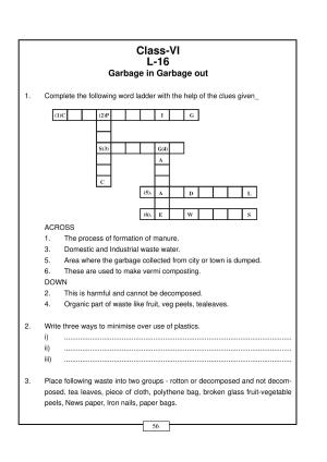 CBSE Worksheets for Class 6 Garbage in Garbage out Assignment