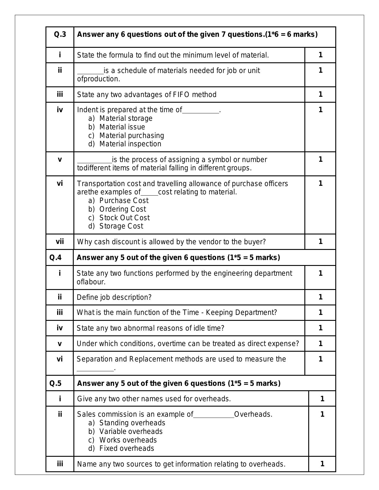 CBSE Class 11: COST ACCOUNTING 2024 Sample Paper - Page 4