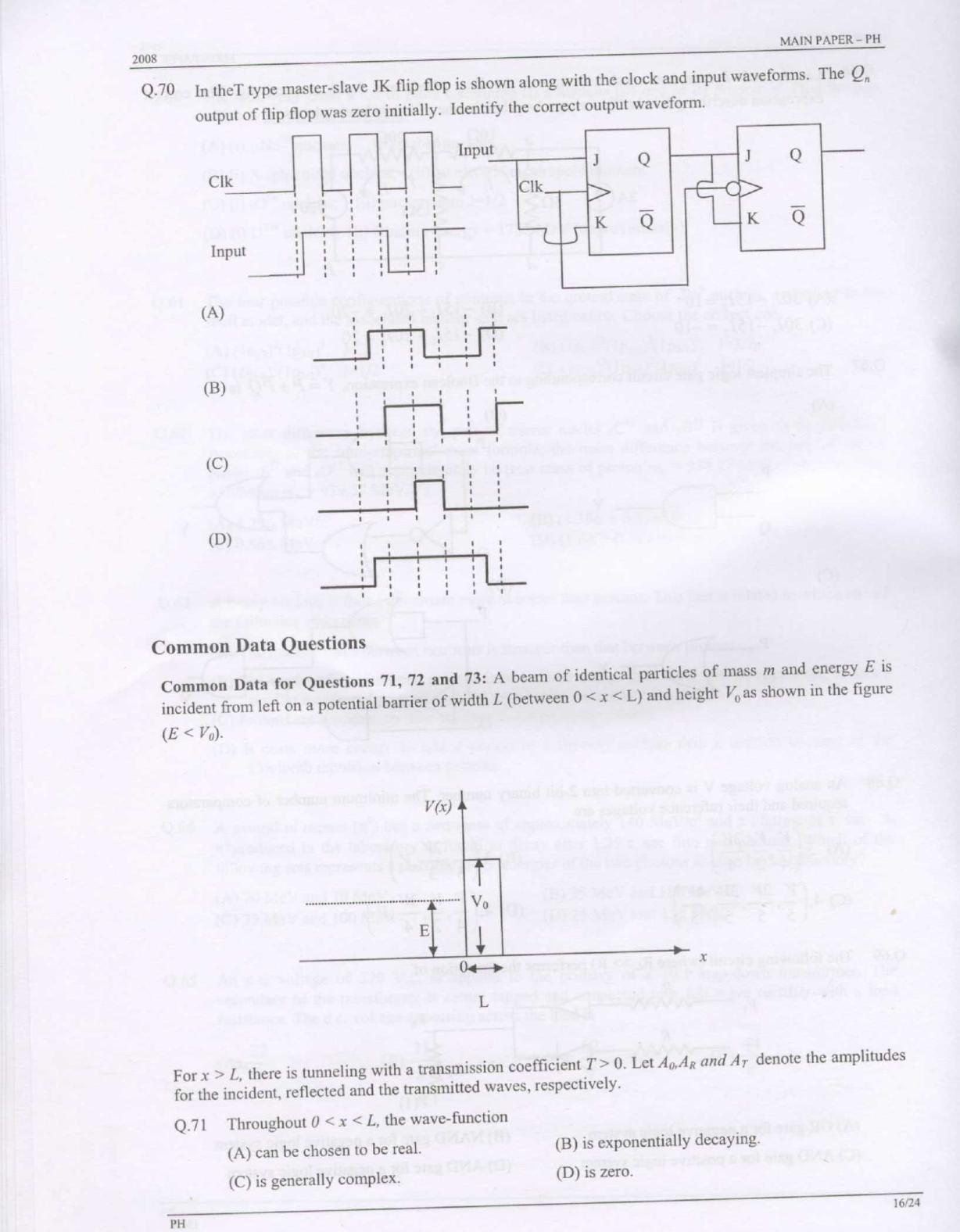 GATE 2008 Physics (PH) Question Paper with Answer Key - Page 16