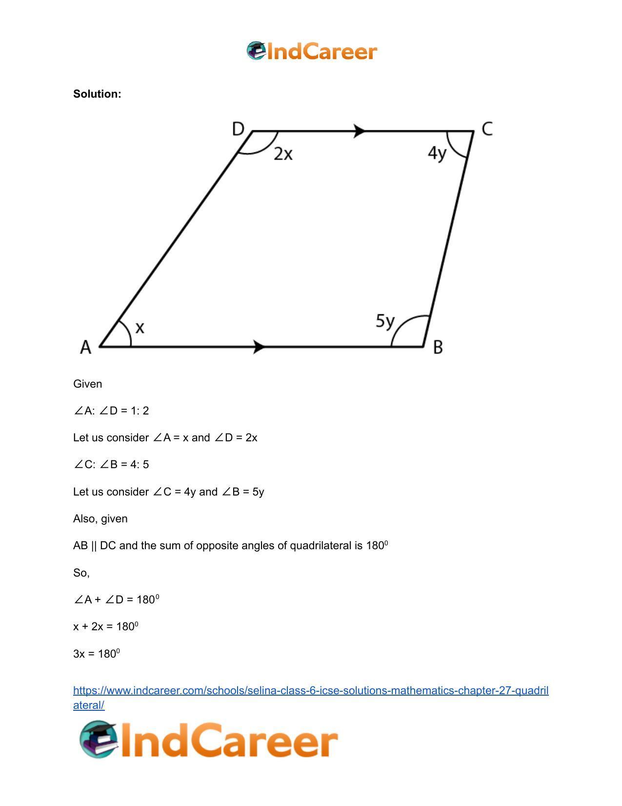Selina Class 6 ICSE Solutions Mathematics : Chapter 27- Quadrilateral - Page 7