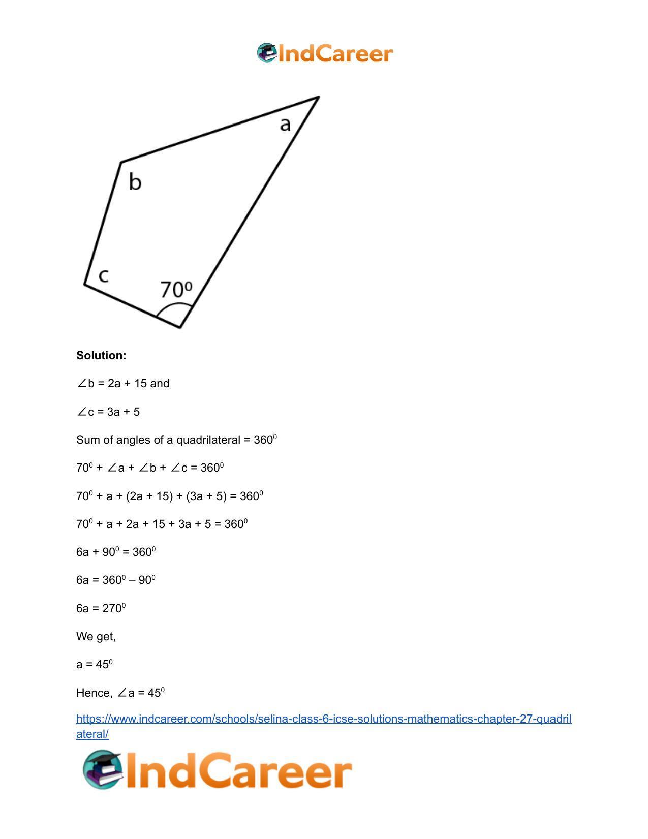 Selina Class 6 ICSE Solutions Mathematics : Chapter 27- Quadrilateral - Page 12