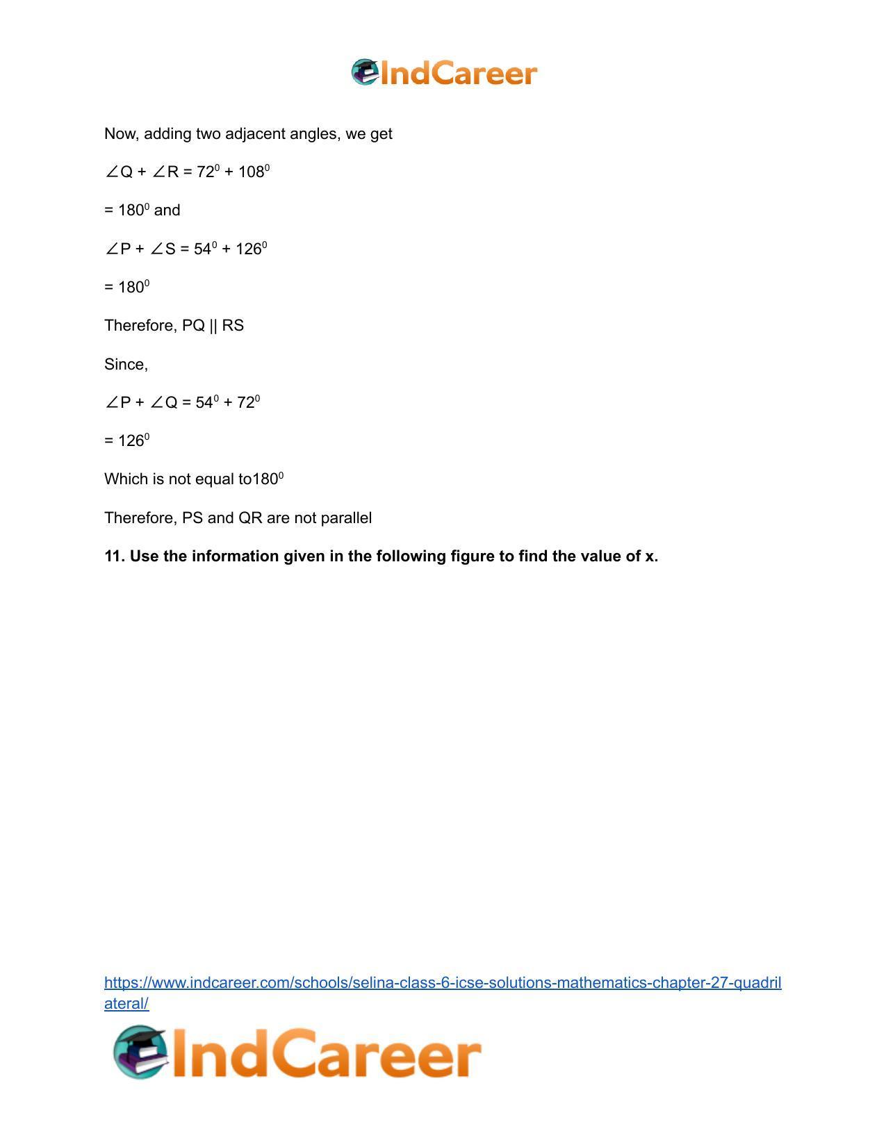 Selina Class 6 ICSE Solutions Mathematics : Chapter 27- Quadrilateral - Page 16