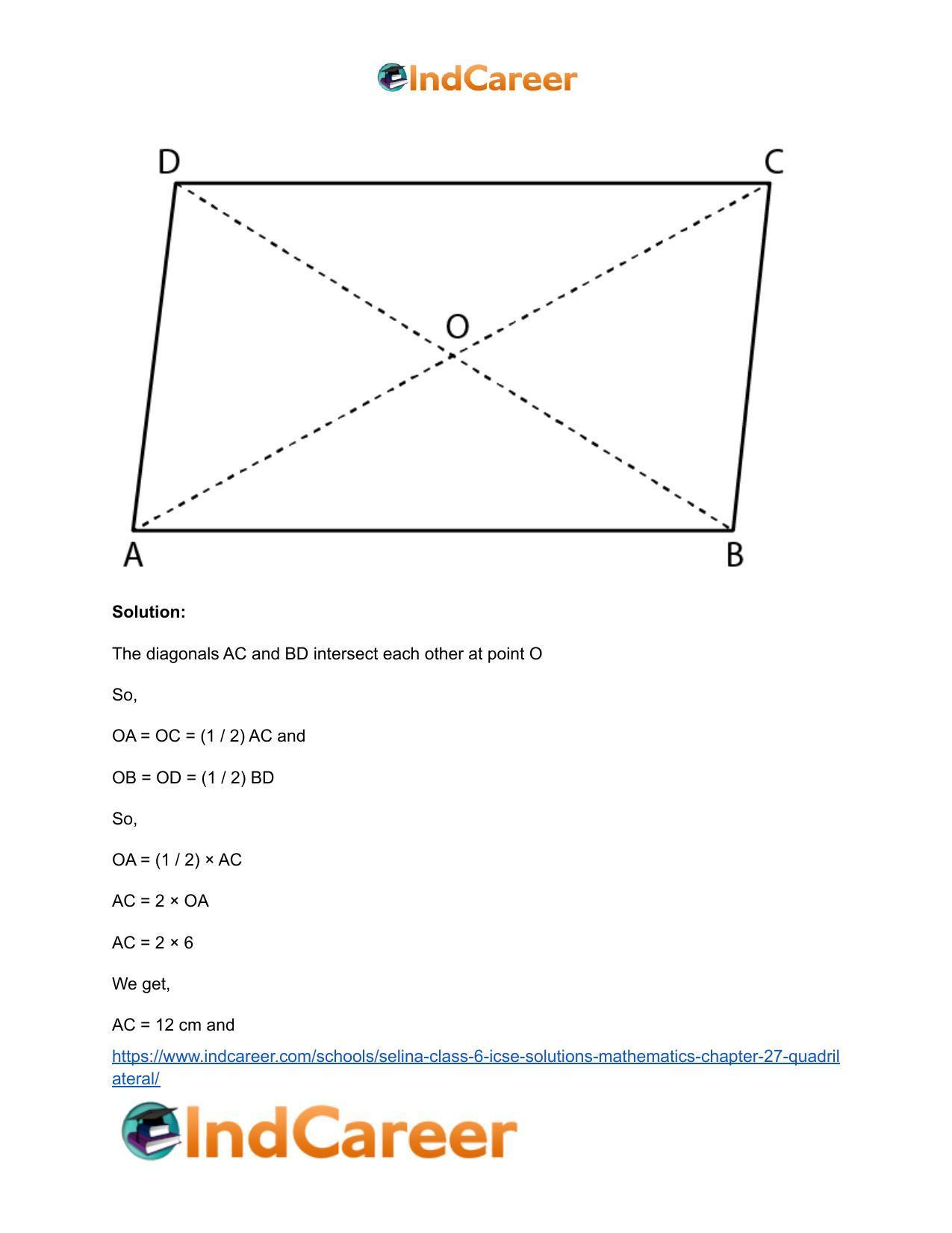 Selina Class 6 ICSE Solutions Mathematics : Chapter 27- Quadrilateral - Page 31