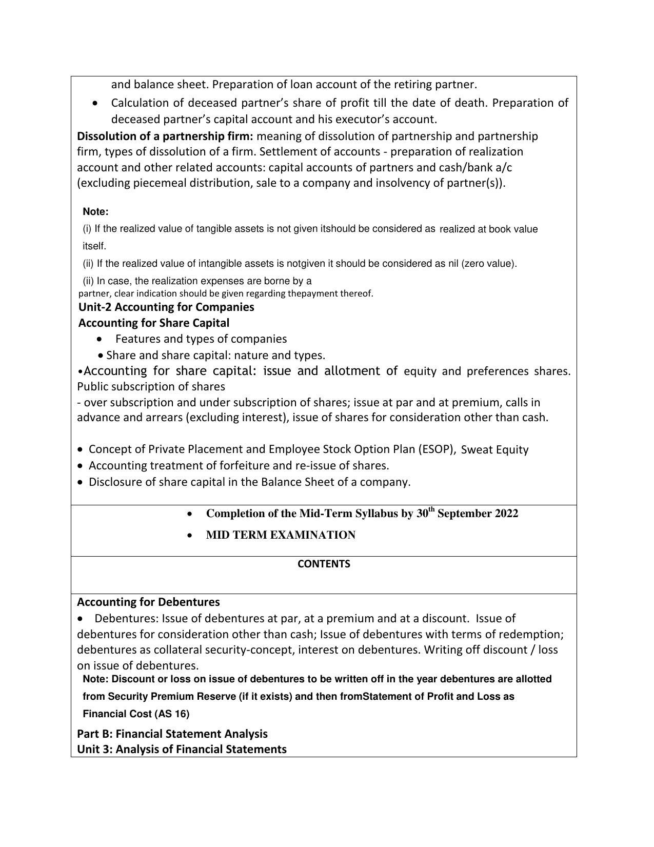 Edudel Class 12 Accountancy Syllabus - Page 2
