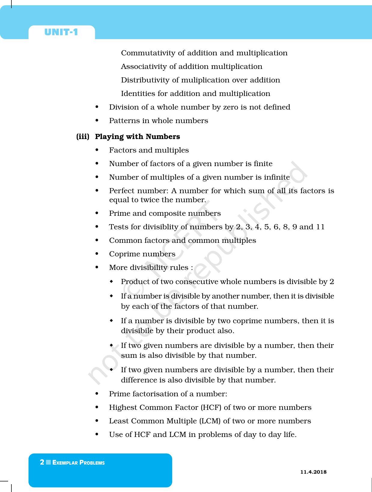 NCERT Exemplar Book for Class 6 Maths: Chapter 1-Number System - Page 2