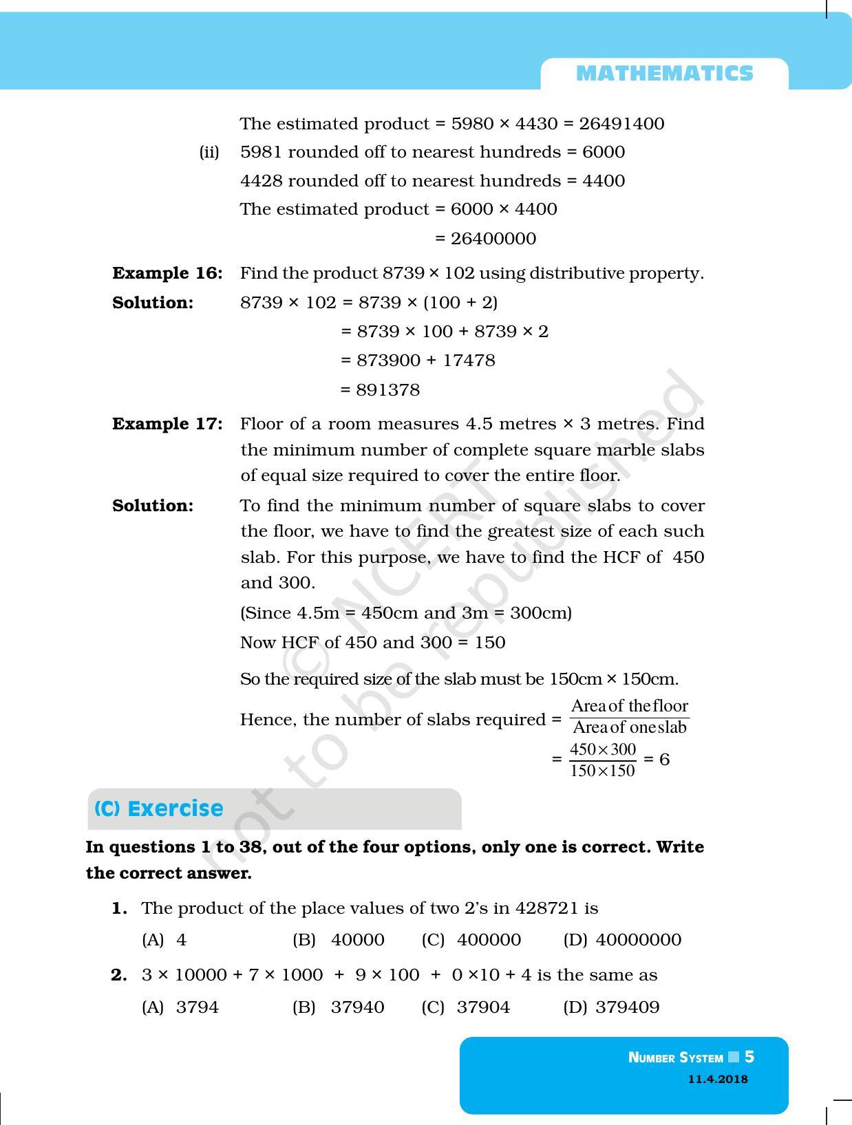 NCERT Exemplar Book for Class 6 Maths: Chapter 1-Number System - Page 5
