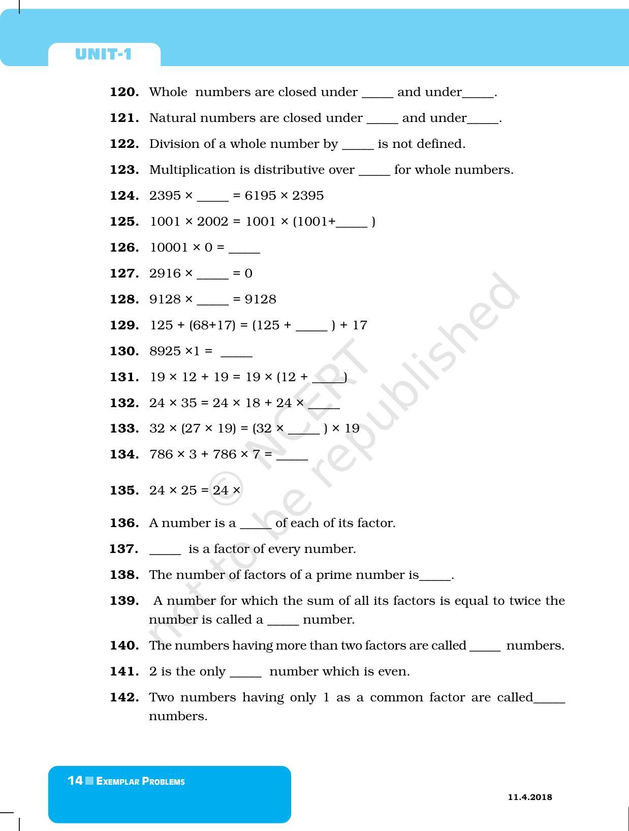 NCERT Exemplar Book for Class 6 Maths: Chapter 1-Number System - Page 14