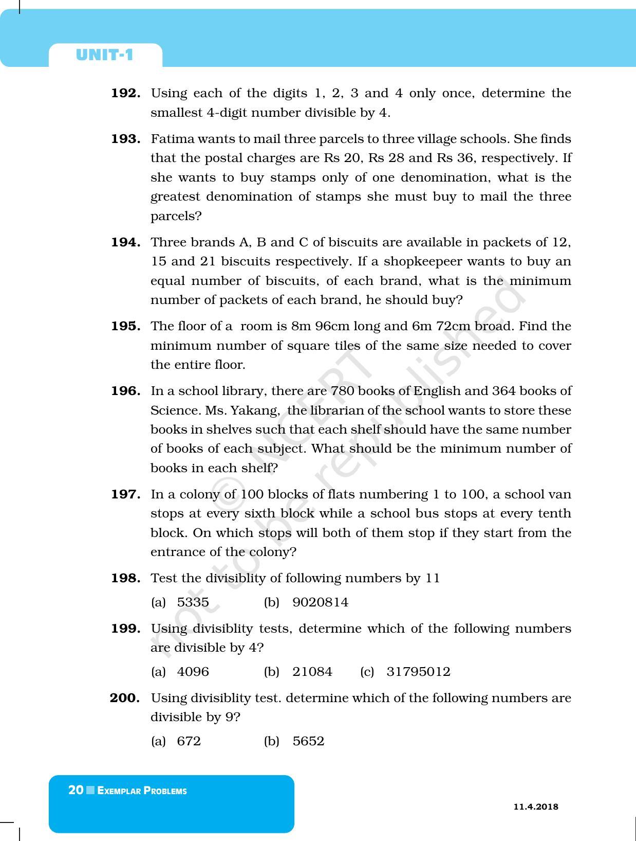 NCERT Exemplar Book for Class 6 Maths: Chapter 1-Number System - Page 20