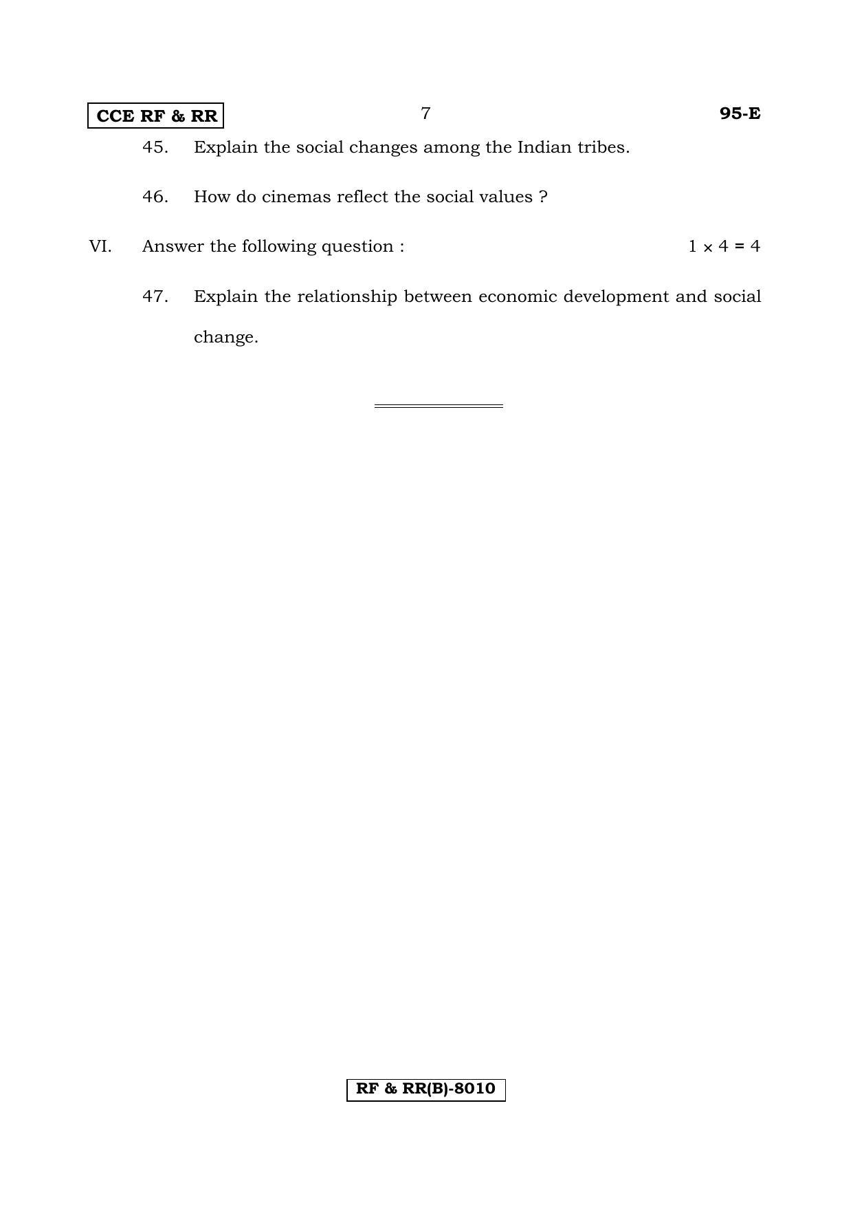Karnataka SSLC SOCIOLOGY - ENGLISH (95E-B Version_7) March/April 2019 Question Paper - Page 7