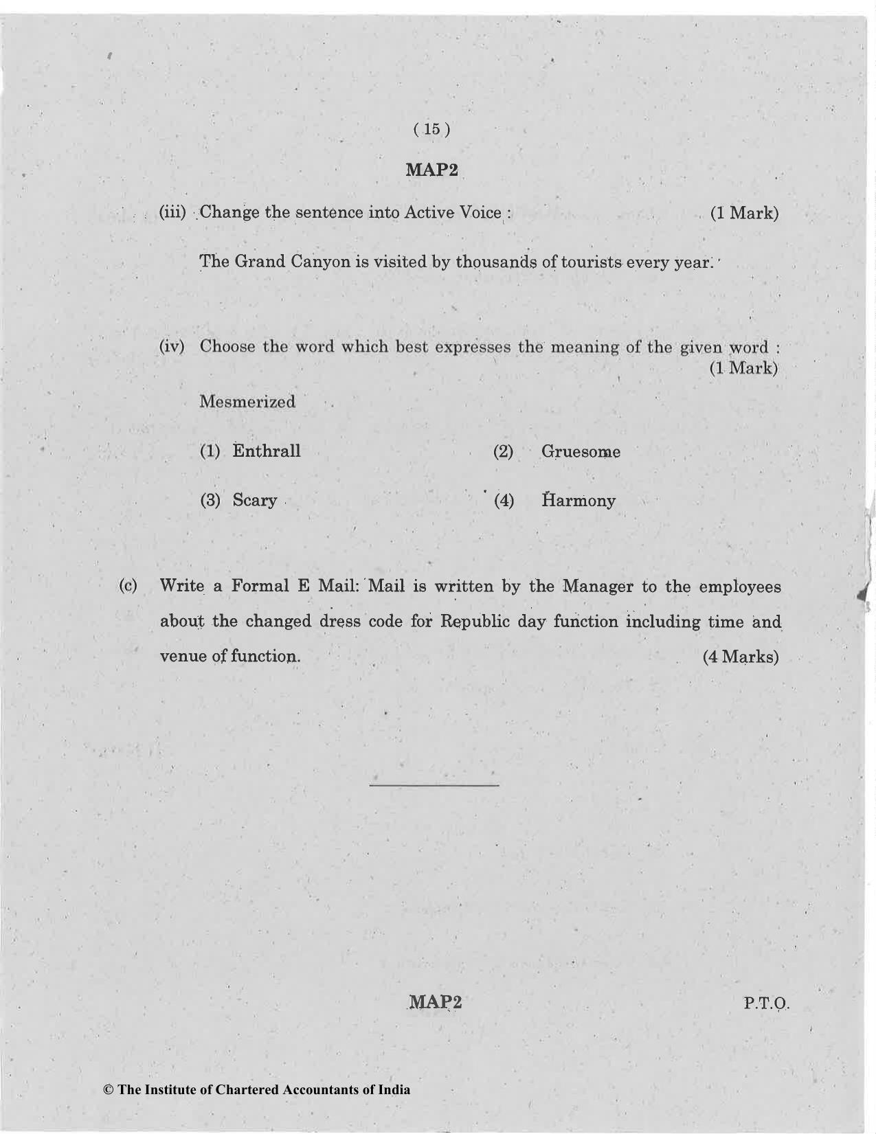 CA Foundation May 2019 Question Paper - Paper 2 (Business Laws and Business Correspondence and Reporting) - Page 15