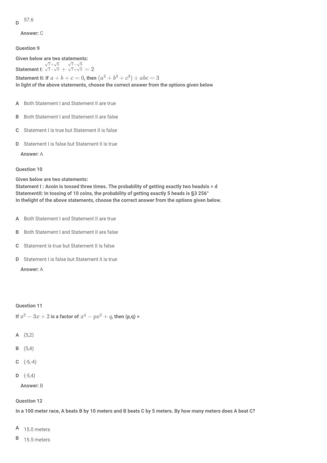 CMAT 2021 Question Paper Slot 1 - Page 4