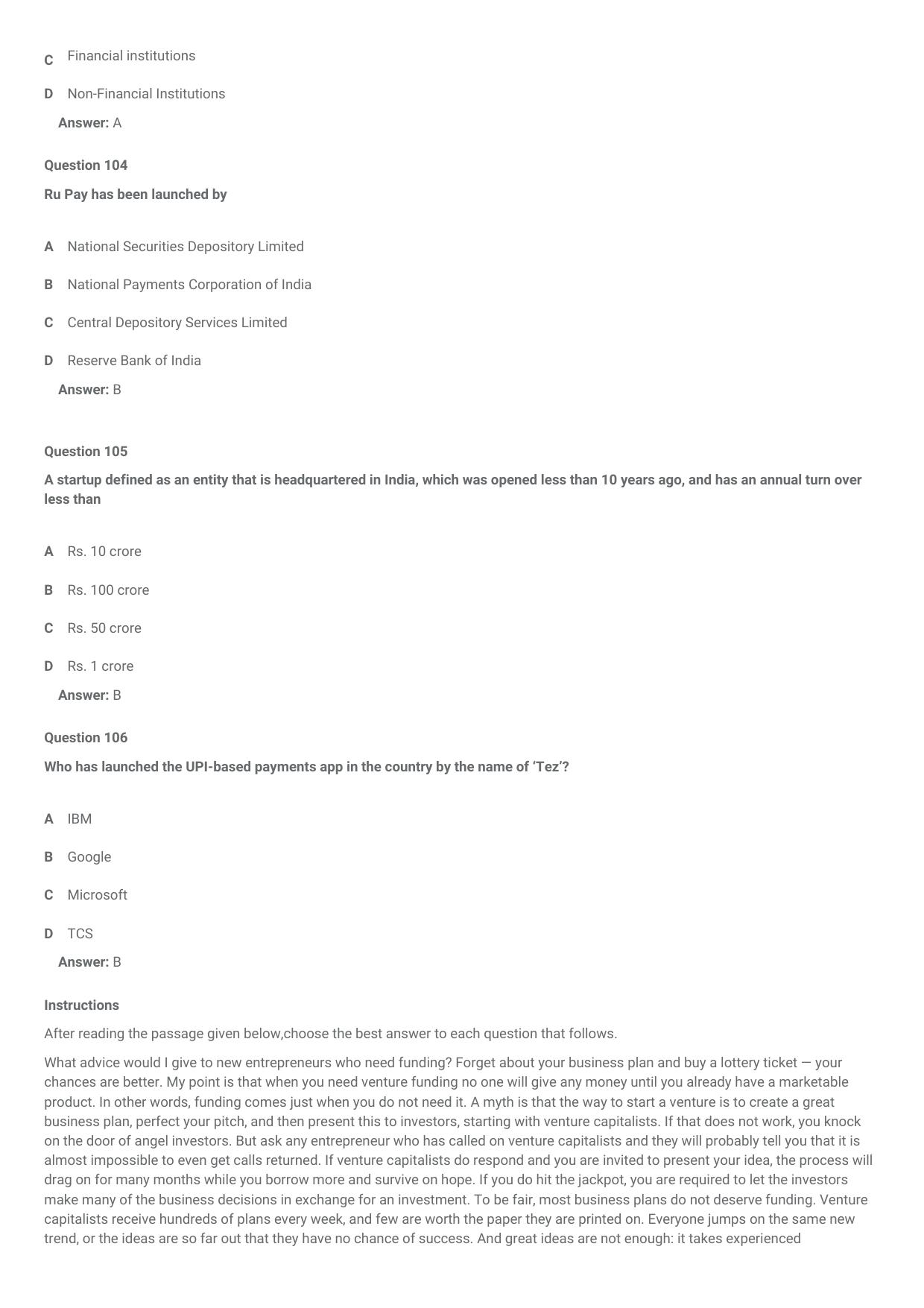 CMAT 2021 Question Paper Slot 1 - Page 36