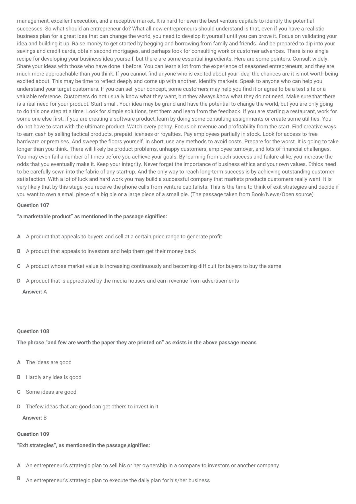 CMAT 2021 Question Paper Slot 1 - Page 37
