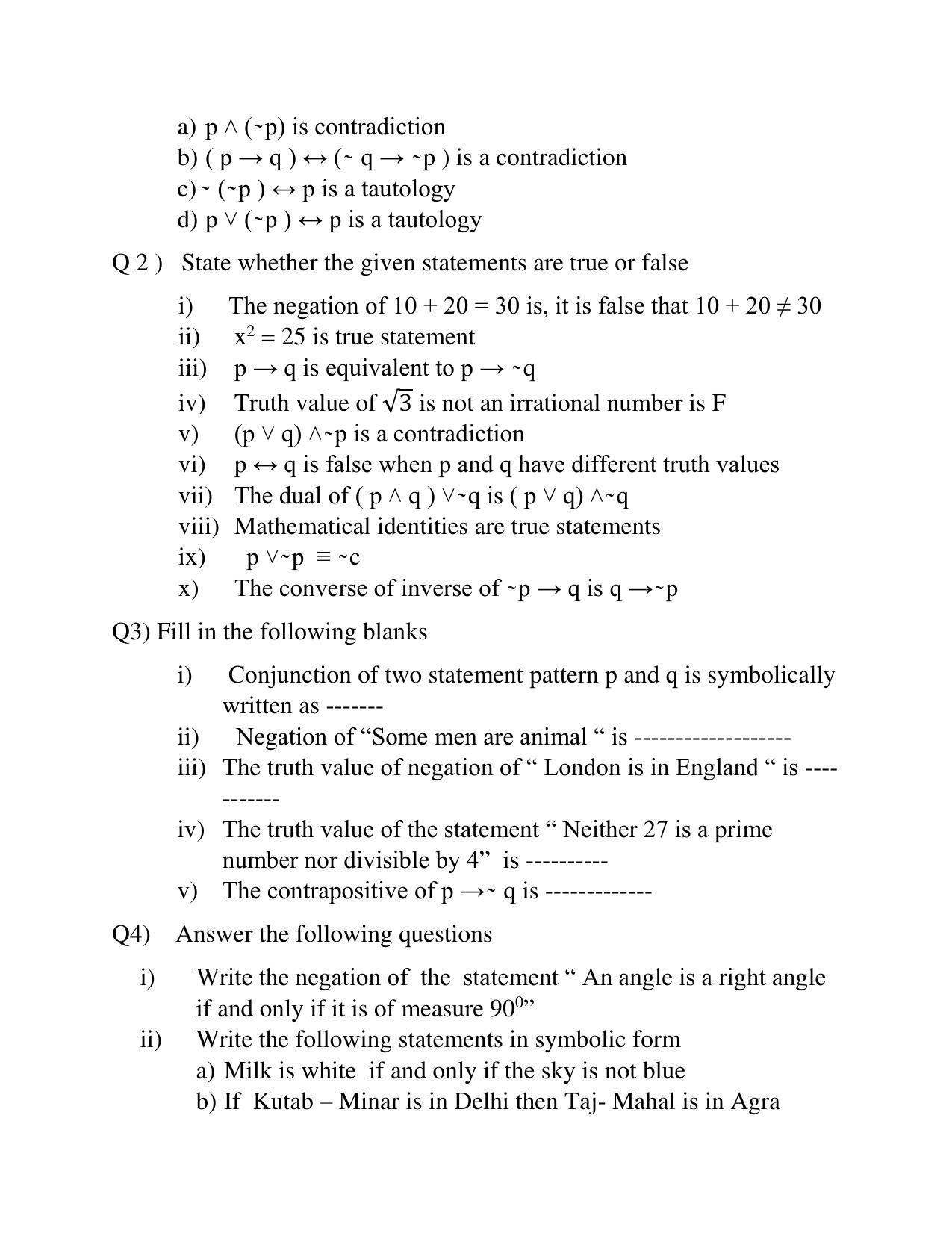 Maharashtra Board Class 12 	Mathematics and Statistics Sample Papers - Page 4