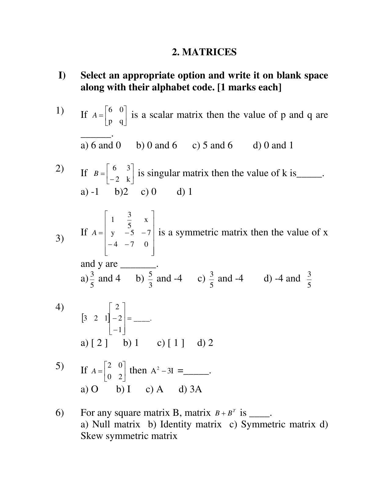 Maharashtra Board Class 12 	Mathematics and Statistics Sample Papers - Page 8