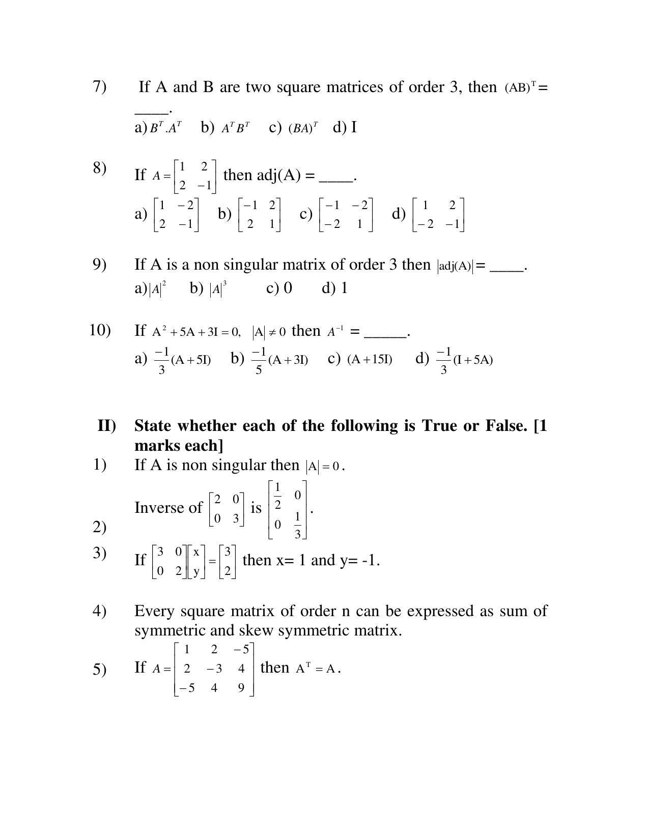Maharashtra Board Class 12 	Mathematics and Statistics Sample Papers - Page 9
