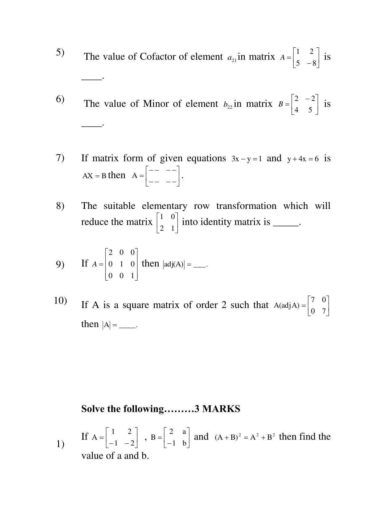 Maharashtra Board Class 12 	Mathematics and Statistics Sample Papers - Page 11