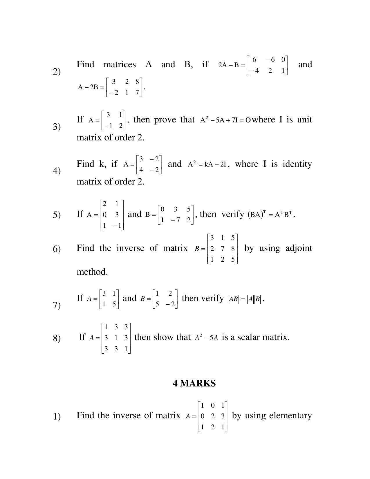 Maharashtra Board Class 12 	Mathematics and Statistics Sample Papers - Page 12
