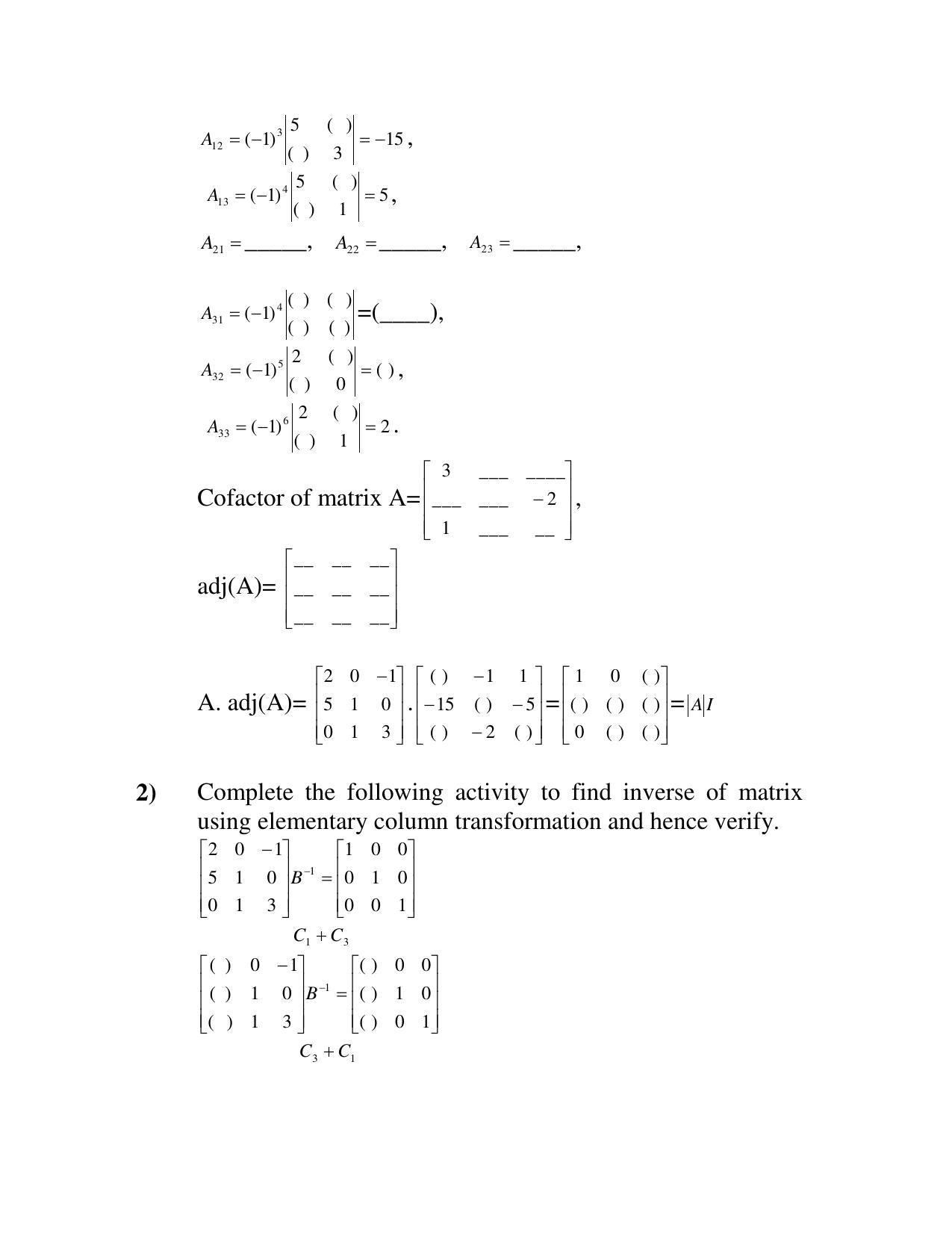 Maharashtra Board Class 12 	Mathematics and Statistics Sample Papers - Page 14