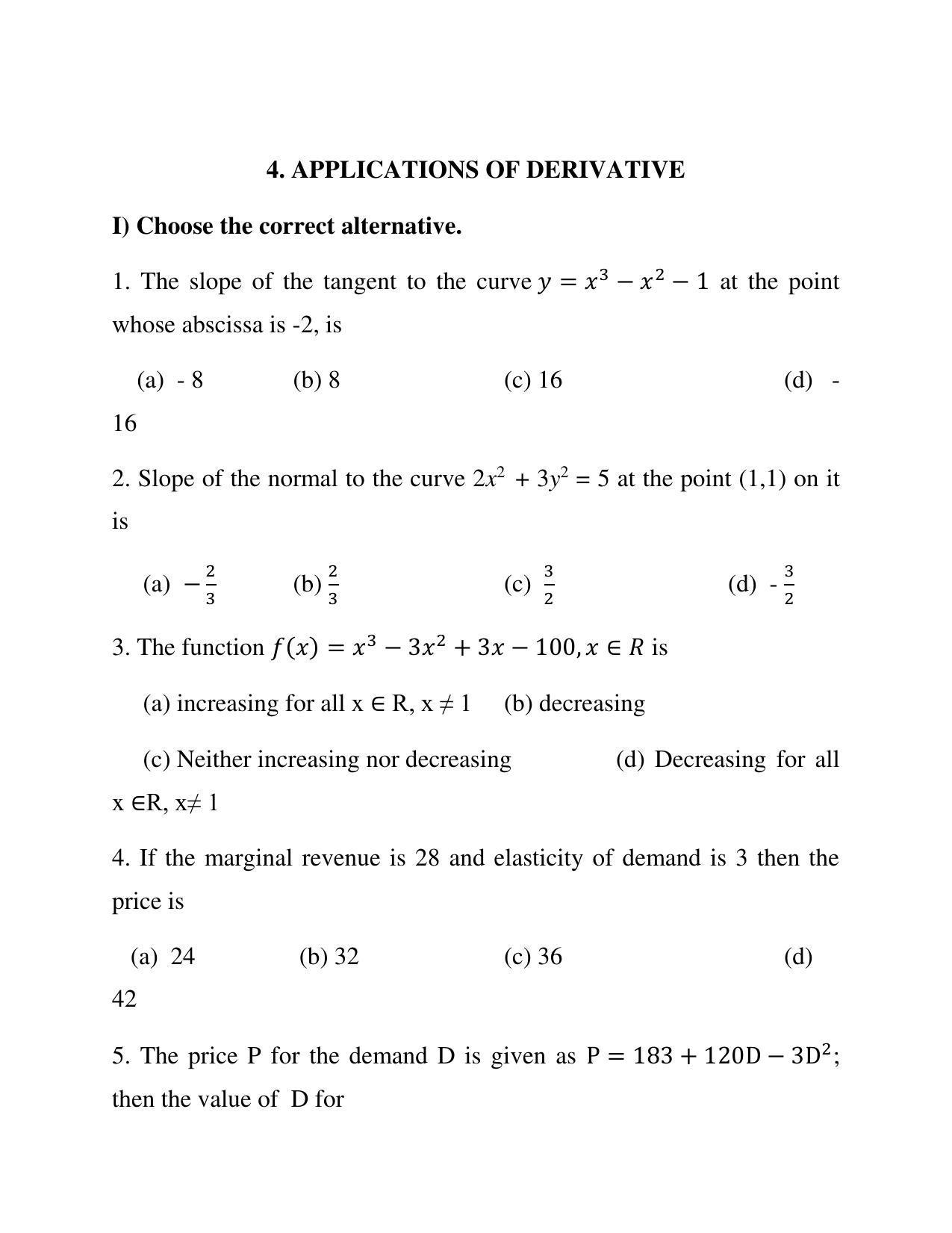 Maharashtra Board Class 12 	Mathematics and Statistics Sample Papers - Page 25